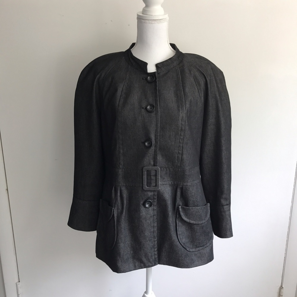 Willi Smith dark denim Blazer with 3/4 sleeves